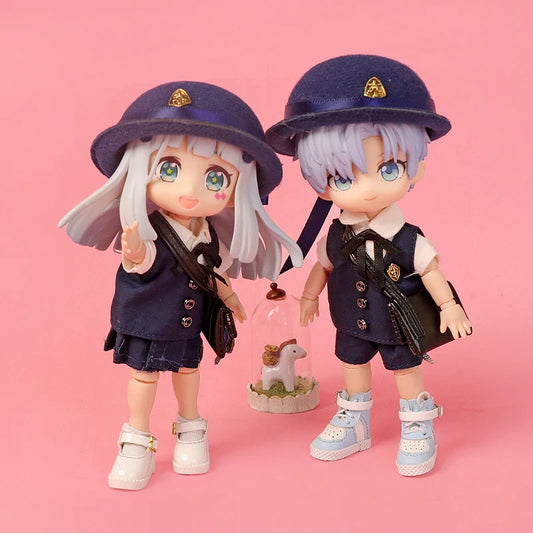 School Uniform: blue Hat (Full set)(Nendoriod Doll)