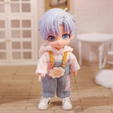 Outdoor Clothes: jeans overall (Full set)(Nendoriod Doll)