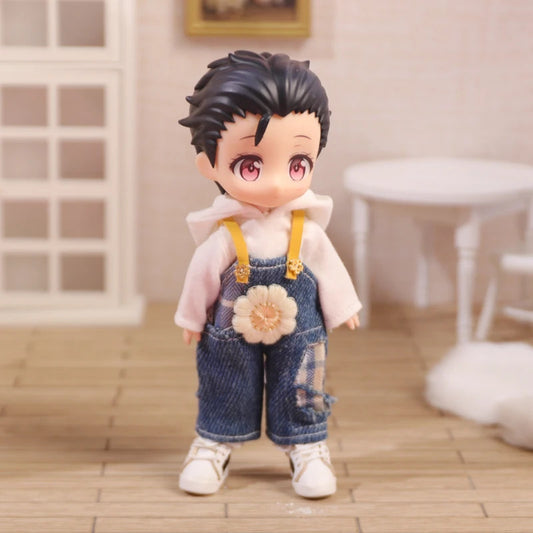 Outdoor Clothes: jeans overall (Full set)(Nendoriod Doll)