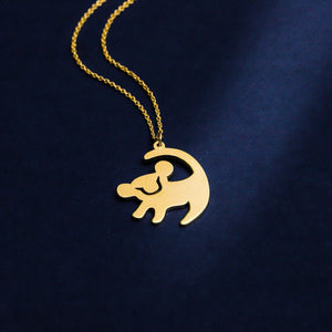 Lion King Necklace: Gold Logo