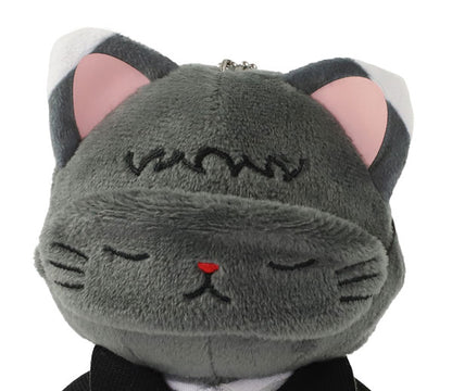 Bungo Stray Dogs Plush Keychain w/CAT Eye Mask Ryunosuke Akutagawa